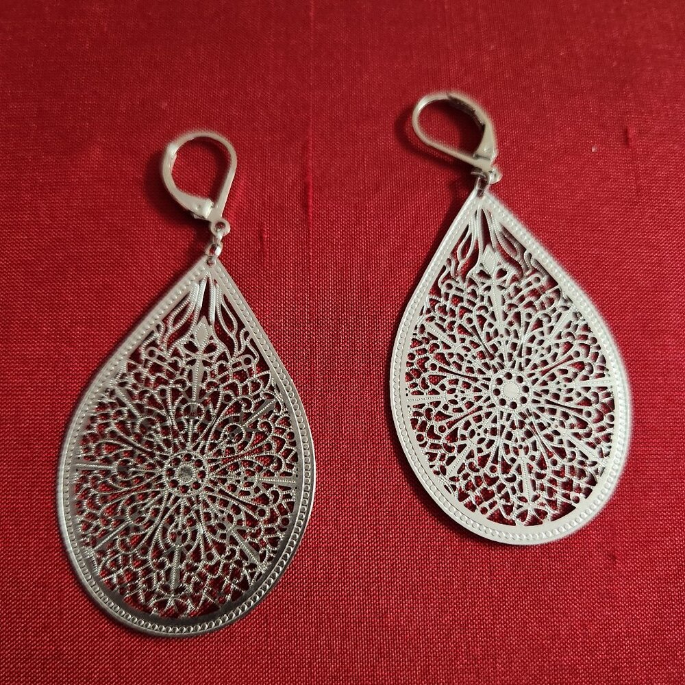 Laser Cut Metal Earrings